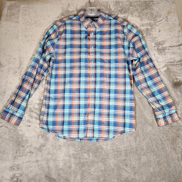 Tommy Hilfiger Other - Tommy Hilfiger Shirt Mens Large Multicolor Button Up Long Sleeve Custom Fit
